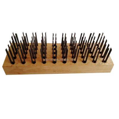 China Eco-Friendly Butcher Block Brush with Factory Flat Steel Bristles for sale