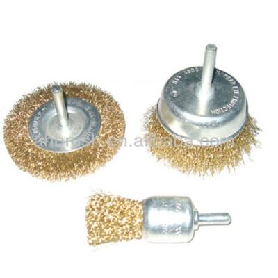 China Long Life Low Cost Stainless Steel Wire Round Knot Cup Brush Twisted Brass Round Wire Brushes for sale