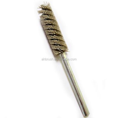 China Supplier Eco-friendly Golden Condenser Tube Brush Gun Cleaning Brush With Harder Bristle For Soys for sale