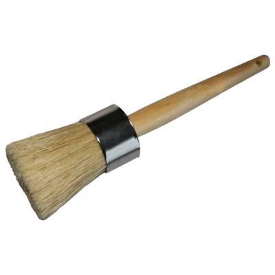 China Hot Selling Professional Paint Brush Polyester Plastic Round Euro Style Round Brushes for sale