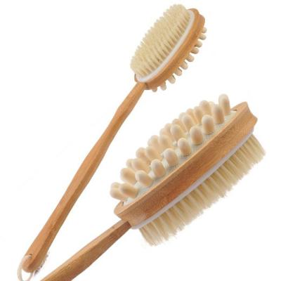 China Whole Body Natural Natural Wooden Massage Brush Shower Brush Bath Clean Body Brush for sale