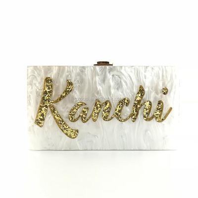 China Luxury Online OEM Women Market Canton Store Bags OC3622 Acrylic Clutch Name Bags for sale