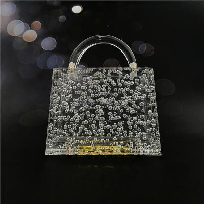 China Luxury High Quality Bubble Clutch Bag Mini Fashion Handle Women Acrylic Acrylic Bags OC4225 for sale