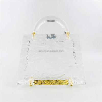 China Luxury Wholesale Ladies Handle Ladies Acrylic Clear Clutch Bags OC4170 Evening Clutch Bag for sale