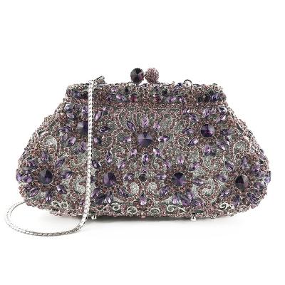 China 2021 Newest Design Purple Crystal Evening Bags OC3923 Purple Crystal Evening Bags 2021 Newest Design for sale