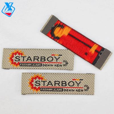 China Viable Brand Manufacturer Fast Delivery Custom Logo Top Quality Damask Garment Processing Accessories Woven Labels For Apparel for sale