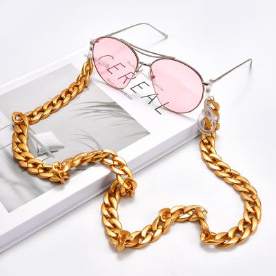 China Fashion Acrylic Large Flat Acrylic Chain Glasses Necklace Sunglasses Frame Chunky Glasses Chain Glasses for sale