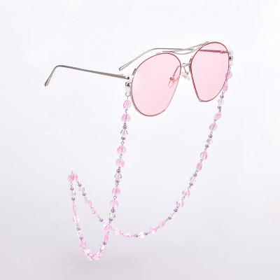 China High quality Acrylic+ABS love beads bling plastic fashion sunglass link monocle chain galsses accessories for sale