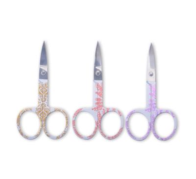 China Right Handed Scissors 3 Color Stainless Steel Makeup Manicure Eyebrow Scissors. WB100-185 for sale