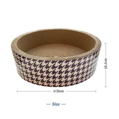 China Sustainable Wholesale Custom Bowl Shaped Non-Toxic Corrugated Cardboard Eco-Friendly Cat Scratcher for sale