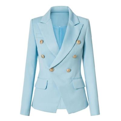 China Ladies Anti Shrink Winter Good Quality Price Formal Coat Candy Color Long Sleeve Slim Fit Blazer for sale