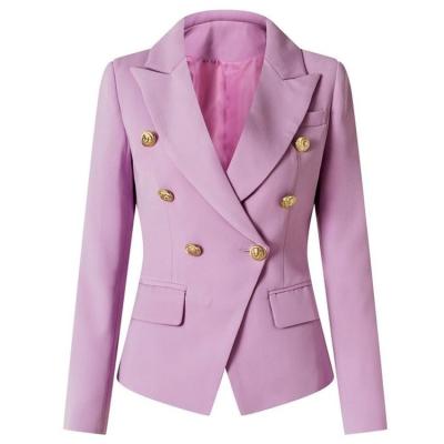 China Women's High Quality Hot Sale High Quality Anti-shrink Women's Blazer Summer Solid Color Formal Lilac Blazer for sale