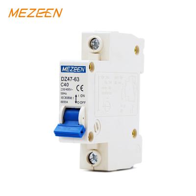 China Factory price flame retardant plastic modular circuit breaker mcb 1 amp single pole for sale