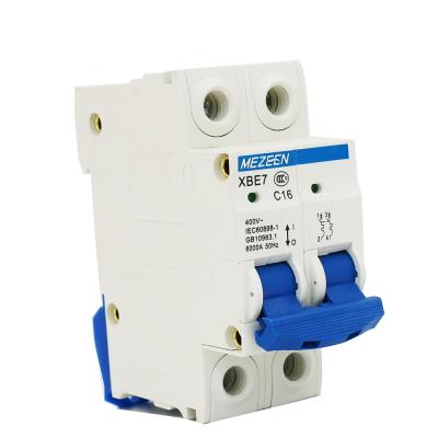 China Good Price Flame Retardant Plastic XBE7 Mini Circuit Breaker 2P 63A Pakistan MCB For Wholesale for sale