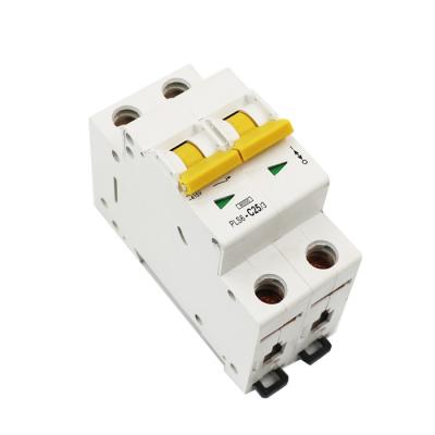 China 2p c60a capacity 6kA 10kA mcb L7 mini circuit breaker high breaking safty type flame retardant plastic for sale