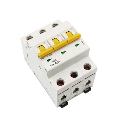 China High Capacity 6kA 10kA Flame Retardant Plastic Burst Chamber Using Safty L7 MCB 3P 63A Miniature Circuit Breaker Switch for sale