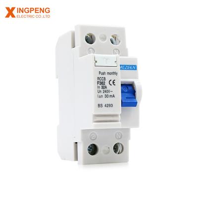 China Residual Current Electronic Earth Leakage Protection 30ma 100ma 300ma F362 Relay Circuit Breaker ELCB RCCB 10-63A for sale