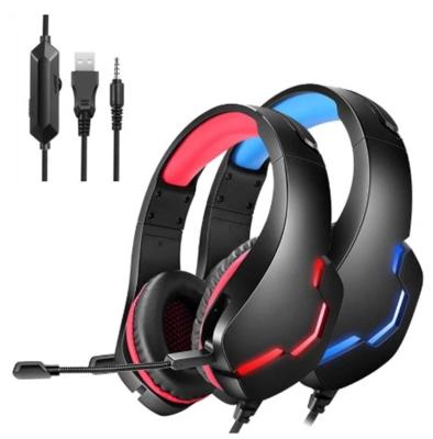 China J10 LED Gaming Headset Wired Stereo Gaming Headset Over-Ear Gaming Headphones Headset With Microphone For PS4 Xbox-one PC Laptop Gamer for sale