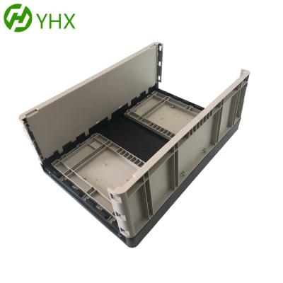 China Factory warehousing plastic turnover box viable direct selling foldable outdoor plastic mobile logistics box with lid for sale