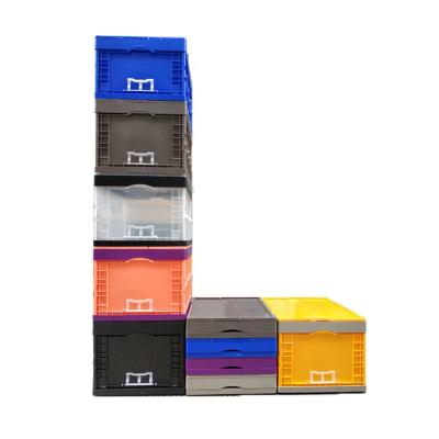 China 2019 Wholesale Custom Industrial Plastic Folding Cabinet Eco-Friendly Storage Bin Large Turnover Boxes for sale