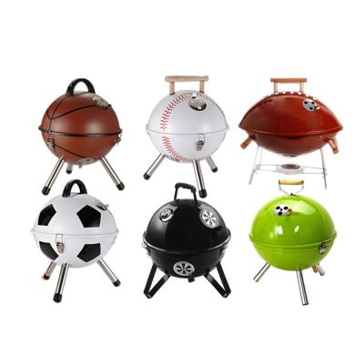 China Easily Assembled Table Top And Portable Barbecue Design Special American Football Grills Barbecue Charcoal Grill for sale