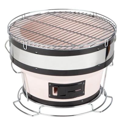 China Easily Assembled Round Ceramic Wall BBQ BBQ Charcoal Diatomite Grills for sale