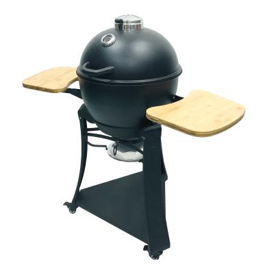 China Wholesale Easily Assembled Large BBQ China Factory 21 Inch Black Egg Kamado BBQ Grill With Stainless Steel Rack for sale