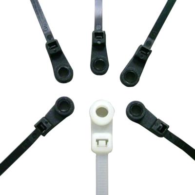 China Fixed nylon cable tie with screw mounting hole for sale