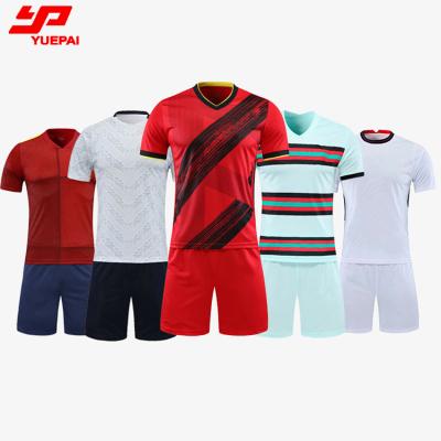 China High quality custom color quick dry custom color soccer jersey singlet fabric training apparel sets for sale