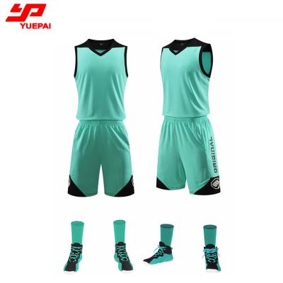 China Men Antibacterial High End Quick Dry Basketball Wear Team Basketball Jerseys Cheap Uniforms for sale