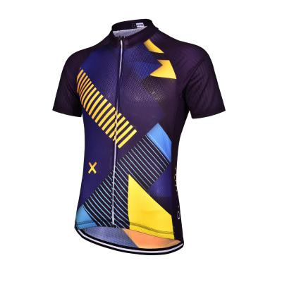 China Breathable Custom Men's Tank Top Quick Dry Cycling Short Sleeve Bike Wear For Men Customize Logo Full Zipper Bicycle Top With Pockets for sale