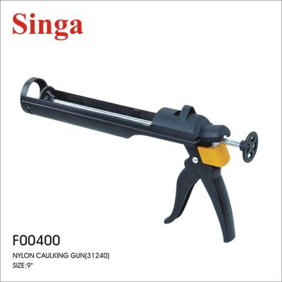 China Singa 9 Inch Plastic Material Dispenser Gun Glue Dispensing Semicircular Glass Caulking Gun F00400 for sale