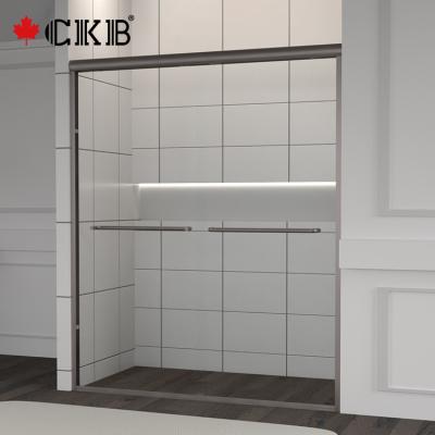 China Modern Stock In USA 5 Years Warranty Hotel Bathroom Tempered Glass With Frame Sliding Shower Door for sale