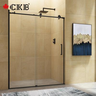 China Modern CKB High Quality Stainless Steel Hardware Tempered Glass Sliding Frameless Shower Room for sale