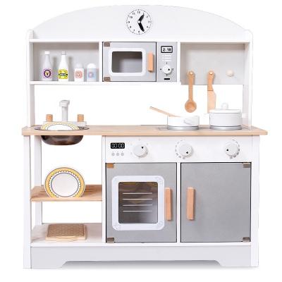 China New Design Wooden Wooden Educational Kitchen Large Size Children Pretend Play Cooking Kids Toys for sale