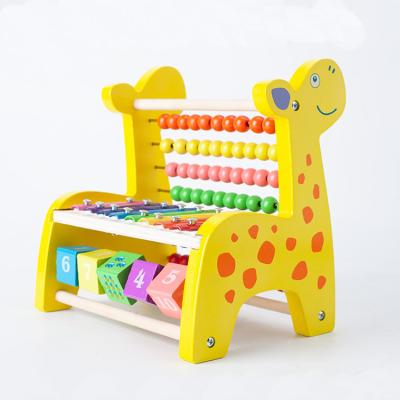 China Eductional Toys Amazon Best Selling Cute Little Montessori Wooden Rainbow Abacus Stretch New Style Kids Early Educational Game Toys for sale