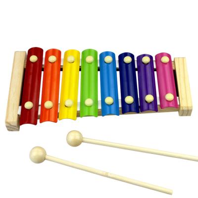 China Amazon Best Mini Wooden Rainbow Xylophone Toys Hot Selling Non-Electric Children's Hand Knocking Musical Instrument Educational Toys for sale