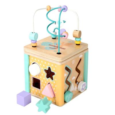 China Interesting Figure Maze Box Beads Toys 2021 Hot-selling Multifunctional Geometric For Children Forest Box Multifunctional Children's Wooden Game Wood for sale