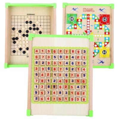 China Educational Toys Amazon Sudoku Chess Board Game Toys Popular Children First Brain Training Educational Toys Best Selling Multifunctional Wooden Wood for sale