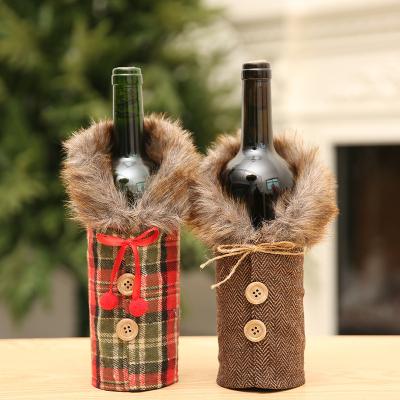 China High Quality Wine Bag Gift Christmas Holiday Wine Bottle Bags Cover Christmas Candy Bag For Dinner Wine Bag Gift for sale