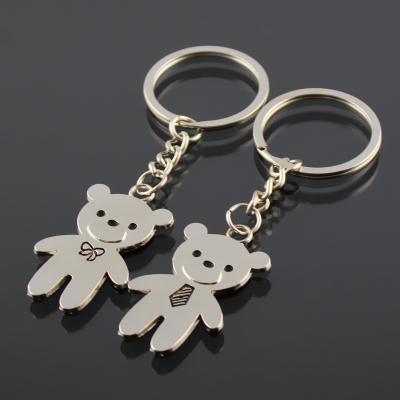 China Couples Lovers Gift Cute Bear Shape Key Chain Bear Shape Key Chain Ring Cover Holder for sale