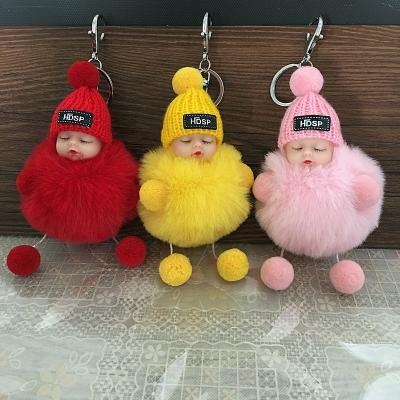 China DIY Cute Jewelry Accessories Cute Faux Fur Keychains Plush Keychains Plush Doll Handbags Ornaments Hanging Decoration for sale