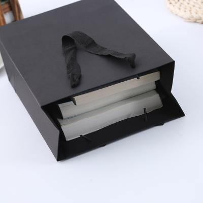 China Materials factory wholesale cheap price kraft paper shopping bag recycled black black paper bag for sale