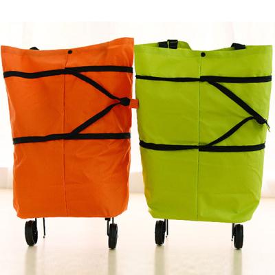 China Eco-friendly Foldable Trolley Trolley Bag Wheel Shopping Trolley Wheeled Bag To Supermarket Trolley Shopping Bag Market for sale