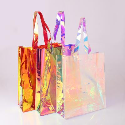 China Handbag for Girls Handbag for Girls Holographic Laser Shoulder Bag PVC Tote Lady Bag Handbag for sale