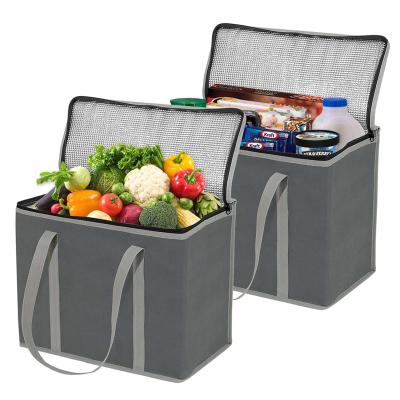 China Sustainable Food Delivery Bag High Quality Strong Non Woven Cooler Grocery Bag for sale