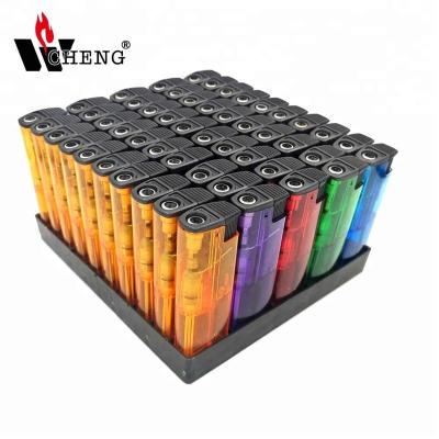 China Plastic Cheap Electric Gas Lighter Refill Gas Lighter With Transparent Color for sale