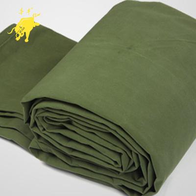 China 100% Waterproof Waterproof Olive Green Polyester Canvas Tarpaulin for sale