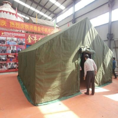 China Galvanized Iron Pole Water Repellent Metal Frame Canvas Tent for sale