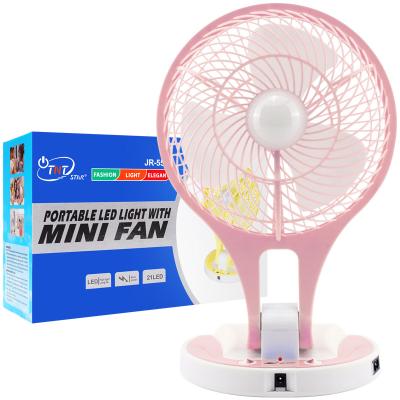 China Hotel TNTSTAR JR-5580 Mini Pink USB Table Fan Handheld Portable Fan for sale